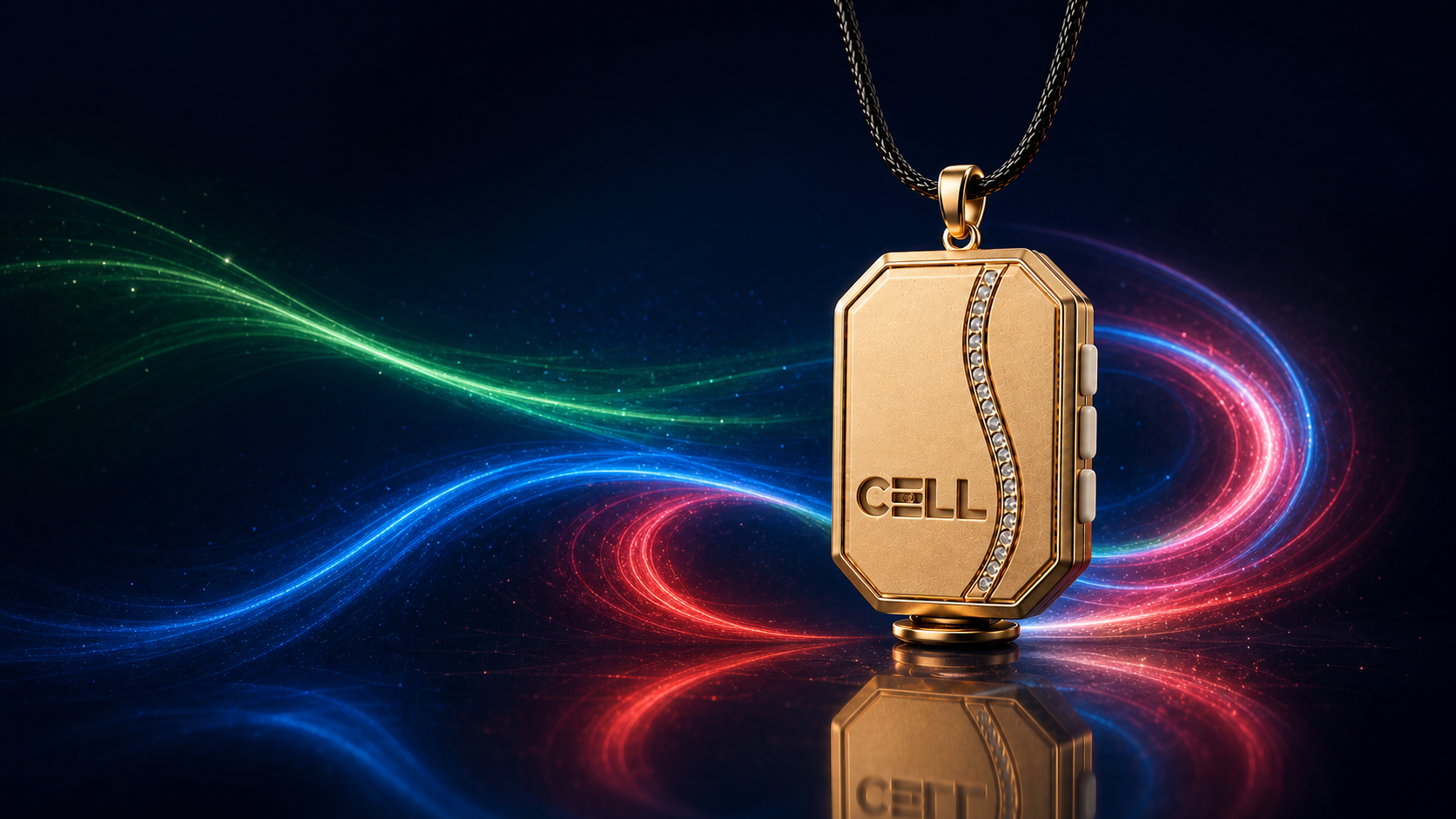 초록·파랑·빨강 세 가지 빛의 흐름과 CELL 펜던트